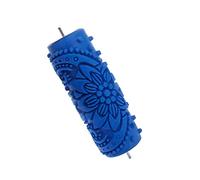 Funda de rodillo de pintura con patrón de flores en relieve de goma, rodillo de textura decorativa para máquina de pintura de pared, 1 ud.