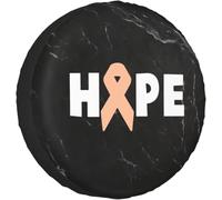 Funda De Rueda De Repuesto Esperanza Cáncer De Útero Portátil Poliéster Cubierta De Rueda, para SUV, Autocaravanas, Coche, 17in
