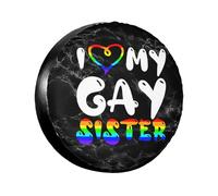 Funda De Rueda De Repuesto Quiero A Mi Hermana Gay. Protector Solar Durable Cubierta del Neumático, para Vehiculos, Camionetas, SUV, 14in