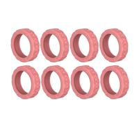 Funda de rueda de silicona para maleta, resistente, cubierta de equipaje roja comercializada, juego de 8 accesorios de viaje silenciosos para ruidos flexibles o rígidos y estuches antiarañazos, Rosa