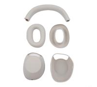 Funda de silicona 3 en 1 para Sony WH-1000XM6, funda protectora Elegante diseño antiarañazos para auriculares inalámbricos con cancelación de ruido para viajes (gris)