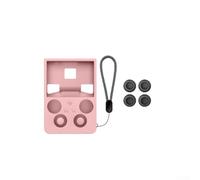 Funda de silicona a medida compatible con ANBERNIC RG 477V con integración sin costuras y agarre antideslizante (rosa)