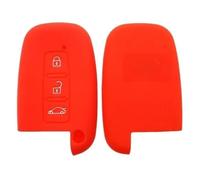 Funda de Silicona A+ para Llave de Coche para Kia, para Optima, para K5, para Rio, para Sonata para Elantra Funda metálica para Llavero de Coche(Red)