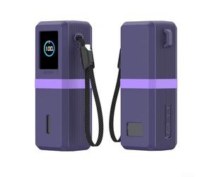 Funda de silicona a prueba de golpes para Anker A1695 165w Power Bank Soft Shell con puerto exacto para acceso Color negro (púrpura)