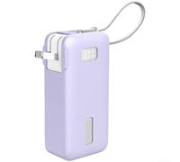 Funda de silicona a prueba de golpes para Anker para batería externa nano 3 en 1 de 10000 mAh, funda protectora delgada, portátil para carcasa protectora de batería (morado)