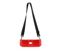 Funda de silicona a prueba de golpes para Beats Pill 2024: funda antiarañazos con correa para el hombro, protección de altavoz portátil, negro, gris, rojo, 22,4 cm (rojo)