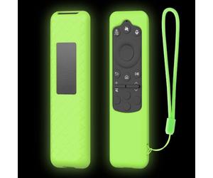 Funda de silicona a prueba de golpes para SamsungBN59-01480A,BN59-01455A,TM2560ERemote,Anti-SlipSoftCoverwithTexturedGrip,LightweightProtectiveSkin(Luminous Green)
