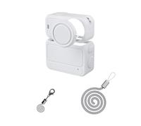 Funda de silicona adecuada para DJI OSMO Nano funda protectora de cámara con tapa de lente, cordón antipérdida, accesorios de protección de cámara deportiva, Gray, No