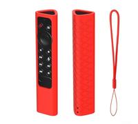 Funda de silicona ajustada para control remoto de TV Pro que proporciona una carcasa completa sin obstaculizar la funcionalidad (rojo)