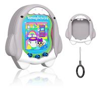 Funda de silicona antiarañazos con cordón para Tamagotchi Uni 2023 (gris)