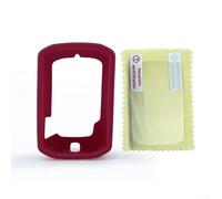Funda de silicona anticaída para Bryton Rider 15 Neo con película de alta definición, accesorio de ciclismo inteligente (rojo)