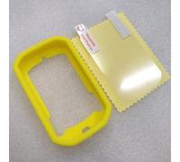 Funda de silicona anticaídas con película HD para Bryton Rider 320/420 Solución de protección de dispositivos (amarillo)