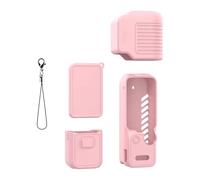 Funda de silicona antideslizante de durabilidad para Pocket 4 accesible a todos los puertos y cubierta de lente, protector de cámara de acción