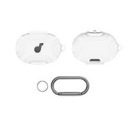 Funda de silicona antigolpes para auriculares jixopn, compatible con Anker Soundcore Space A40 (Blanco)