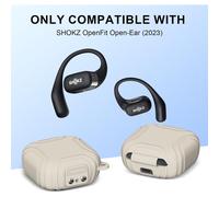Funda de silicona antipérdida para auriculares SHOKZ OpenFit T910 (blanca)