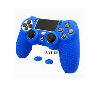 Funda de silicona azul suave y antideslizante para el mando Sony PlayStation Dualshock 4 PS4 DS4 Pro Slim