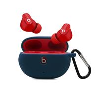Funda de silicona Claiol para Beats Studio Buds. Silicona premium a prueba de golpes. Nueva funda de silicona 2021 con llavero. (Azul medianoche)