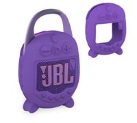 Funda de Silicona Compatible con Altavoz Bluetooth JBL Clip 5 Ultra portátil, Funda de Piel Suave para Accesorios de Altavoz JBL Clip 5 (Solo Funda) (Morado)