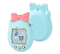 Funda de silicona compatible con Bandai Tamagotchi Connection V3, bonita funda de lazo, a prueba de golpes, protección contra caídas, ligera (azul)