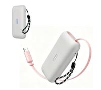 Funda de silicona compatible con batería externa Yoga de 5000 mAh, funda protectora a prueba de golpes con cordón para cargador portátil, color gris