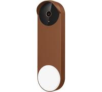 Funda de silicona compatible con Google Nest Doorbell (batería), impermeable, de silicona, protector de cámara, accesorios para timbre Google Nest, color marrón
