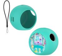 Funda de silicona compatible con mascota virtual Punirunes, piel protectora para mascotas digitales interactivas, resistente a caídas con cordón (cian)