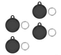 Funda de silicona compatible con Moto 2 para etiquetas de mascotas, llaves, rastreadores de equipaje, material flexible, fácil recuperación de artículos (4 unidades, negro)