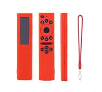 Funda de silicona compatible con Samsung BN59-1385 mando a distancia con elemento luminoso y arquitectura de señal abierta (rojo)