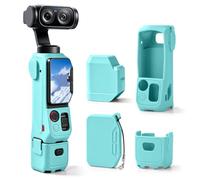 Funda de silicona con asa y tapa para la lente para Insta360 Luna Ultra | Funda protectora para la pantalla y el objetivo de la cámara, con agarre y carcasa, para estabilizador de mano (solo funda)