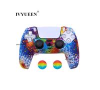 Funda de silicona con impresión por transferencia de agua Art Splash para PlayStation 5, funda protectora para