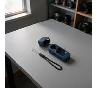 Funda de silicona con parasol para Insta360 X4 Air que apoya la resistencia ambiental y el manejo sensible en uso recreativo al aire libre (negro)