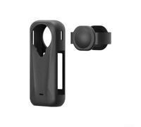 Funda de silicona con tapa de objetivo para Insta360 X4 Air, funda suave para cámara a prueba de golpes, ligera, con acceso a botones, color negro