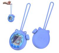 Funda de silicona con tapa de silicona para Tamagotci Paradise - Cordón integrado, resistente a los arañazos/golpes, protección fiable para tu Tamagotci (azul brillante)