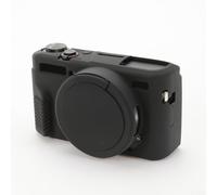 Funda de silicona de ajuste personalizado para Canon G7X Mark 2, carcasa suave, cubierta antideslizante para cámara, puerto completo de acceso, protección de uso diario, varios colores (negro)