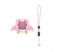 Funda de silicona dedicada para Tamagotchi Paradise con recortes de precisión para todos los controles y puertos, además de cordón integrado para movilidad (rosa)