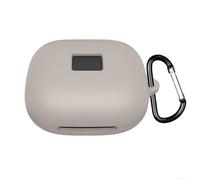 Funda de silicona diseñada para Beats Powerbeats Pro 2, características de durabilidad y portabilidad mejoradas (blanco roto)