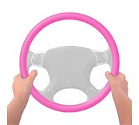 Funda de silicona elástica para volante de coche, universal, color rosa y República Checa, con textura