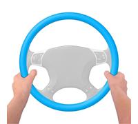Funda de silicona elástica para volante de coche, universal, con textura suave y multicolor (Azul, República