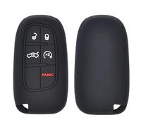 Funda de Silicona for Llave remota Compatible con Jeep Grand Cherokee Renegade, Compatible Dodge RAM Charger Dart Durango Journey Viper, Cubierta for Llavero 5 Botones