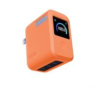 Funda de silicona funcional diseñada para Anker Prime-Charger 160W Pantalla inteligente de 3 puertos que mantiene la visibilidad y el control del dispositivo (naranja)