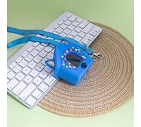 Funda de silicona, funda para Bitzee Doghouse a prueba de golpes y polvo con cordón para mascotas electrónicas virtuales, accesorios con cordón, 8,2 x 8 x 5 cm (azul)