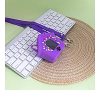Funda de silicona, funda para Bitzee Doghouse a prueba de golpes y polvo con cordón para mascotas electrónicas virtuales, accesorios con cordón, 8,2 x 8 x 5 cm (morado)