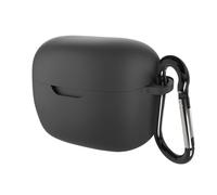Funda de Silicona Geekria Compatible con JBL Tune Beam True Wireless (no se Ajusta a Tune Beam 2), Funda Protectora para Auriculares con Gancho de Llavero, Puerto de Carga accesible (Negro)