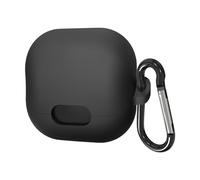 Funda de Silicona Geekria Compatible con los audífonos True Wireless Soundcore by Anker Liberty 4 NC, Piel Protectora con Gancho para Llavero, Puerto de Carga accesible (Negro)