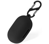 Funda de silicona Geiomoo compatible con Anker Soundcore Space A40, funda protectora con mosquet?n (negra)