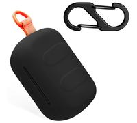 Funda de silicona Geiomoo para Skullcandy Dime 3, funda protectora con mosquet?n (negra)