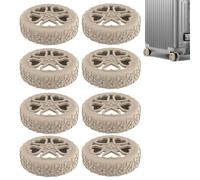 Funda de silicona genérica para cubrir ruedas de maletero, 8 fundas protectoras, zapatos de lanzamiento, Color café claro., ver descripción, Ver descripción