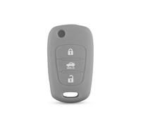 Funda de silicona gris para mando a distancia de 3 botones para Kia K2, K5 Pro, Ceed, Hyundai i20, i30 y i40.