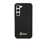 Funda de silicona Guess con logotipo de metal en negro - Samsung Galaxy S23 Plus