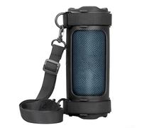 Funda de silicona impermeable con caída para JBL Flip 7, equipada con correa de fijación de bicicleta y correa para el hombro para un transporte seguro y cómodo (negro)
